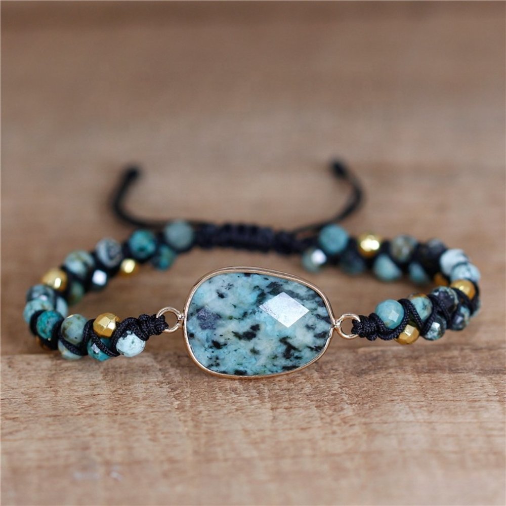 Handmade Bracelets| Healing Natural Stone Bracelets| African Turquoise Bracelets